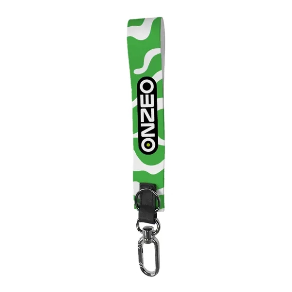 Full color sublimated wristlet keychain, promotional and reusable, custom printed and... from ASI 67557 LimeLight Ent