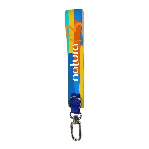 Full color sublimated wristlet keychain, promotional and reusable, custom printed and... from ASI 67557 LimeLight Ent