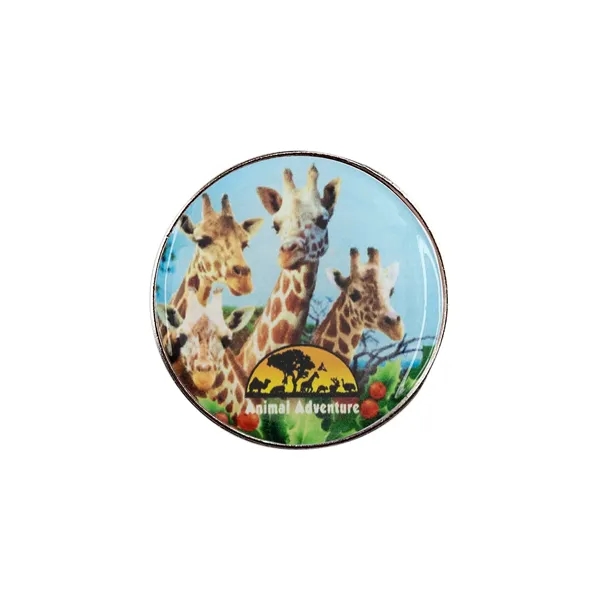 1" custom golf ball marker with nickel finish and full color... from ASI 52263 EMT / EMT