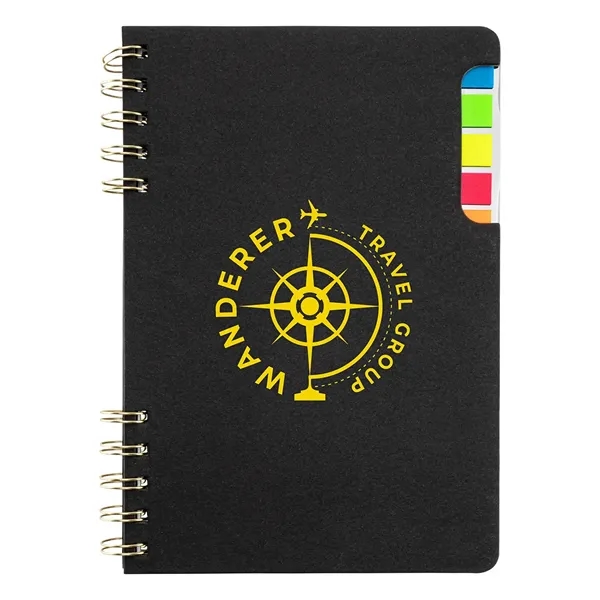 Recycled Spiral Notebook with Sticky Flags... from ASI 36730 Ariel Premium Supply Inc