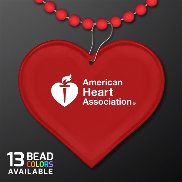 Red Heart Medallion with Jump Ring for 1 of 13 beaded... from ASI 34194 ALightPromos / Alight Promotional Products