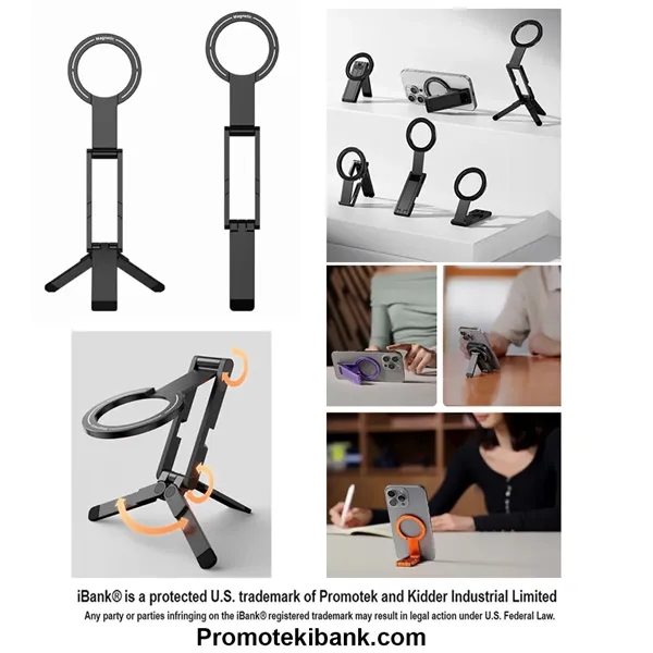 Magnetic Aluminum Tripod compatible with iPhone 17/16/15/14... from ASI 79909 Promotek