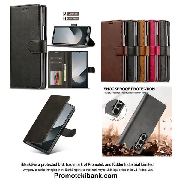 Leatherette Wallet Case compatible with Galaxy Z Fold 7 6 5... from ASI 79909 Promotek