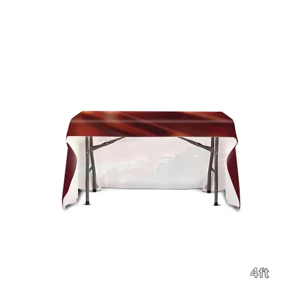 4' fitted table cover with open back, sewn corners, 300D polyester... from ASI 67866 Logomark/Valumark