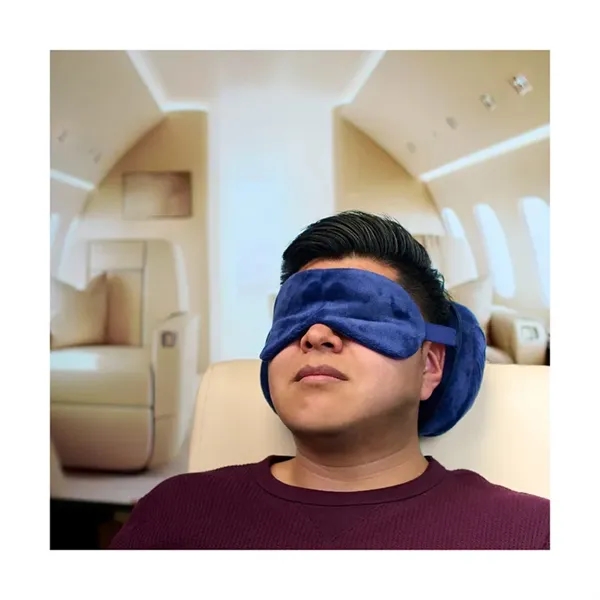 Journey Neck Pillow With Built-In Sleep Mask... from ASI 67866 Logomark/Valumark