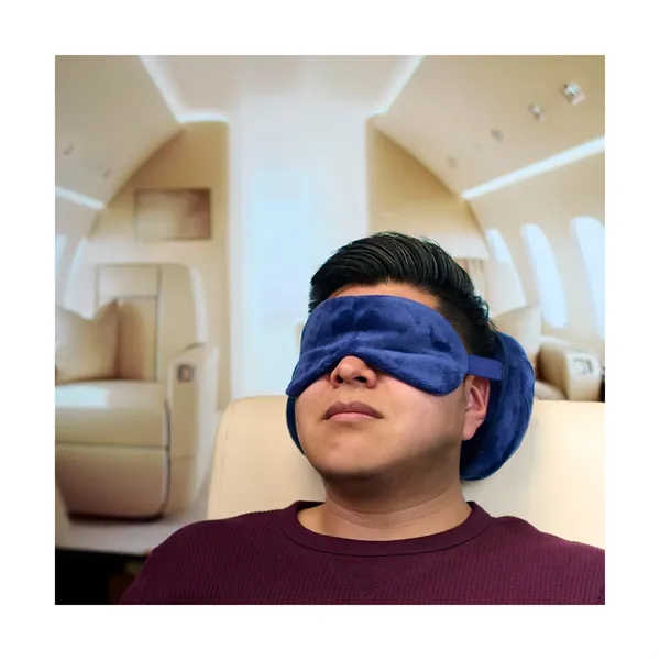 Journey Neck Pillow With Built-In Sleep Mask... from ASI 67866 Logomark/Valumark