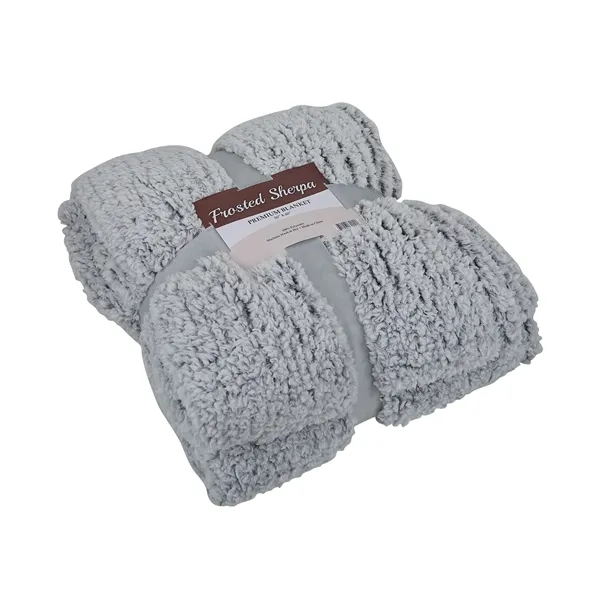 St. Cloud 50" x 60" Frosted Sherpa Blanket... from ASI 67866 Logomark/Valumark