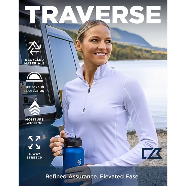 Men's sweatshirt with a quarter zip, long sleeves, UPF 50+ protection,... from ASI 47965 Cutter & Buck