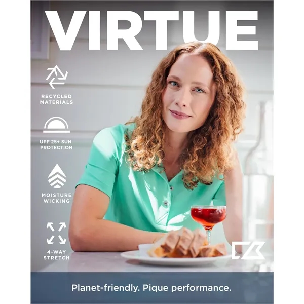 Women's polo with short sleeves, moisture-wicking performance, UPF 25+ sun protection,... from ASI 47965 Cutter & Buck