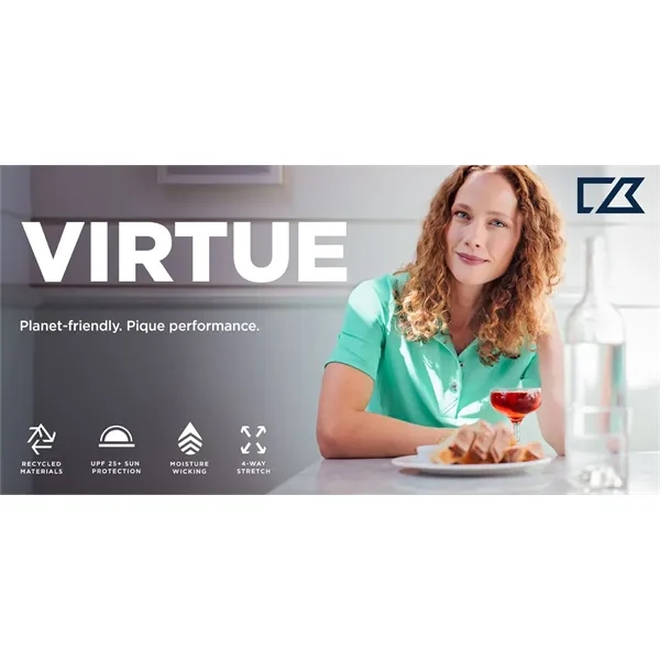 Men's polo with moisture-wicking performance, UPF 25+ protection, self-fabric collar, and... from ASI 47965 Cutter & Buck