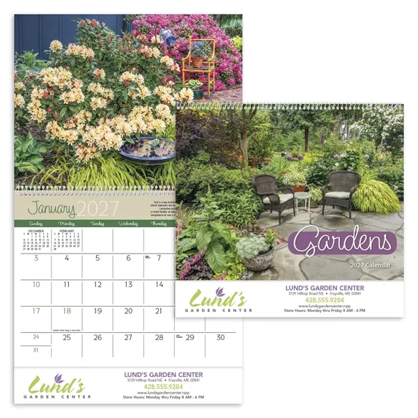 11 x 19 2024 Gardens calendar n 70# glossy paper with... from ASI 40480 Koozie Group / Norwood Triumph Calendar