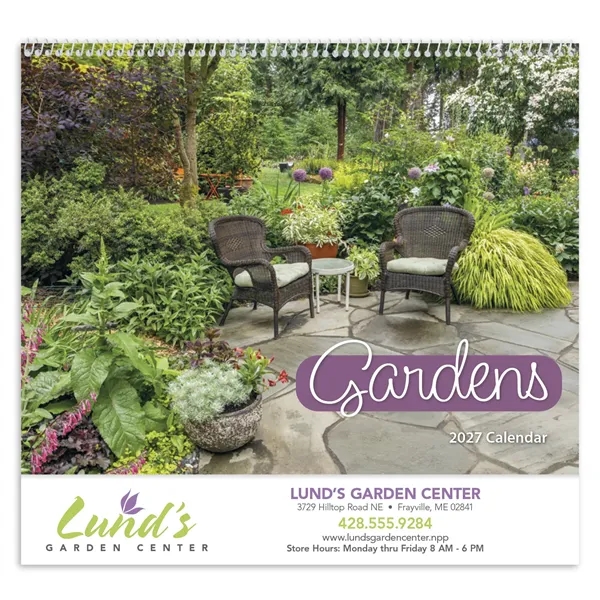 11 x 19 2024 Gardens calendar n 70# glossy paper with... from ASI 40480 Koozie Group / Norwood Triumph Calendar