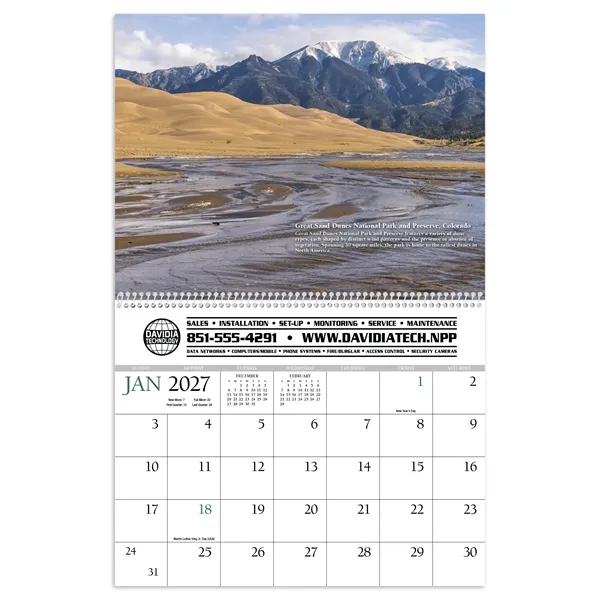 Twelve-month imprint executive appointment calendar with white spiral binding.... from ASI 40480 Koozie Group / HotLine®