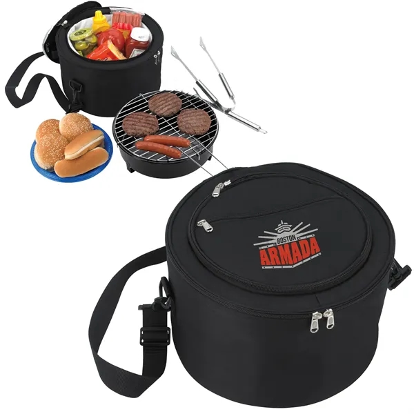 Koozie® Portable BBQ with Cooler Bag... from ASI 40480 Koozie Group / Norwood