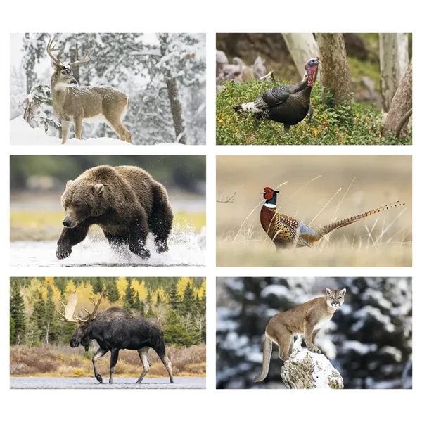 17 x 23 2024 Wildlife Art calendar on 70# matte paper.... from ASI 40480 Koozie Group / Norwood Triumph Calendar