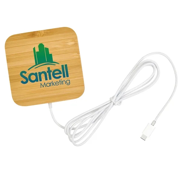 Bamboo Magnet-Hold 15W Wireless Charger... from ASI 40480 Koozie Group
