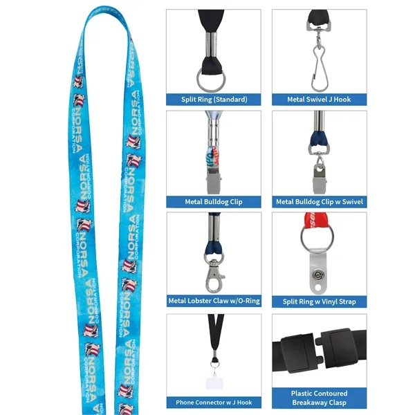 1/2" RPET Fine-Print Lanyard... from ASI 40480 Koozie Group