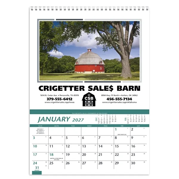 Farm Pocket... from ASI 40480 Koozie Group / Norwood Triumph Calendar