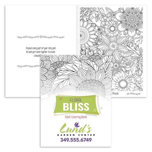 Adult Coloring Book - Hues of Happiness (Flowers)... from ASI 40480 Koozie Group / Norwood