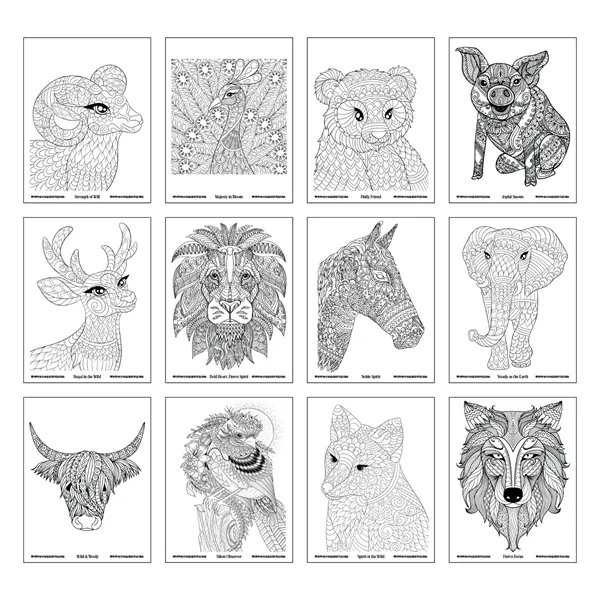 Adult Coloring Book - Shades of Relaxation (Animals)... from ASI 40480 Koozie Group