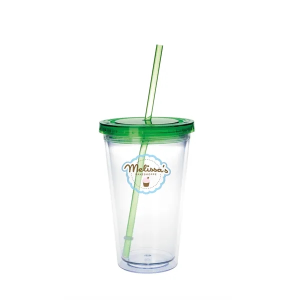 Clear Tumbler with Colored Lid - 18 oz.... from ASI 40480 Koozie Group / Norwood