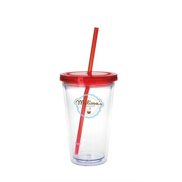 Clear Tumbler with Colored Lid - 18 oz.... from ASI 40480 Koozie Group / Norwood