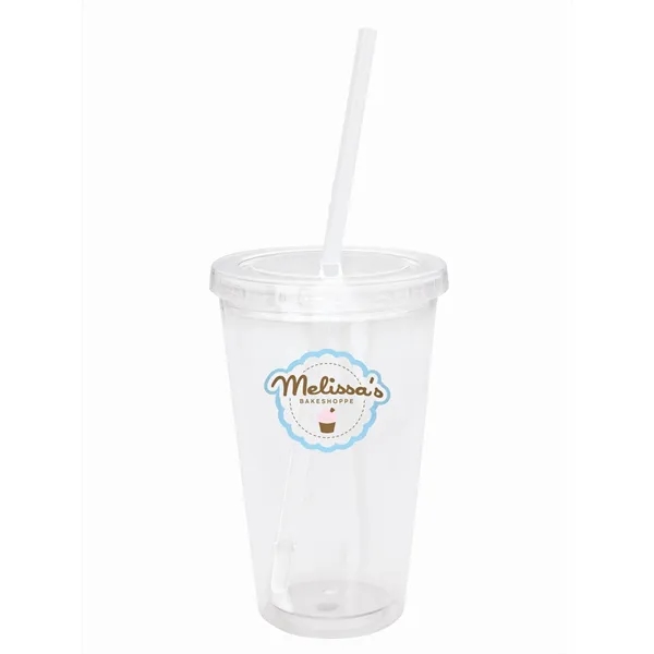 Clear Tumbler with Colored Lid - 18 oz.... from ASI 40480 Koozie Group / Norwood