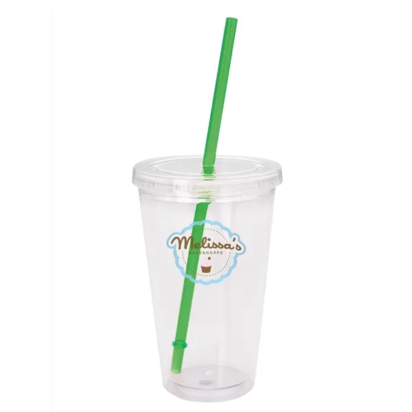 Clear Tumbler with Colored Lid - 18 oz.... from ASI 40480 Koozie Group / Norwood