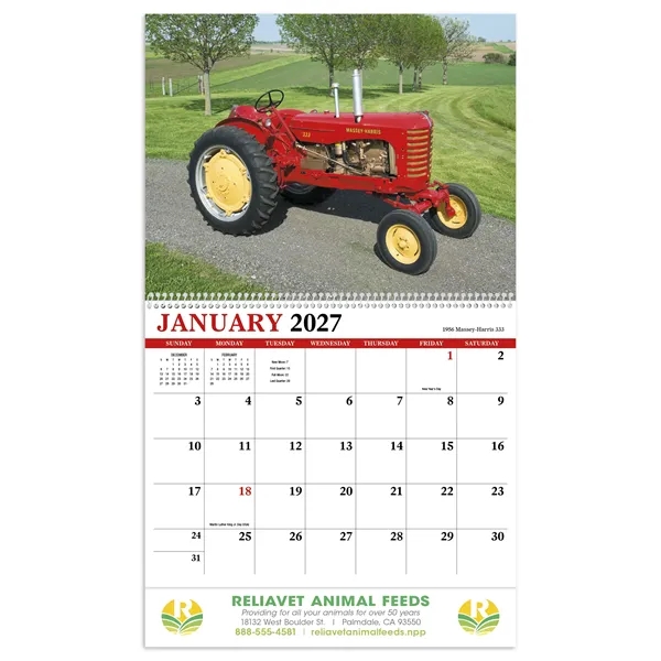 Vintage Tractors Appointment Calendar - Spiral... from ASI 40480 Koozie Group / HotLine®