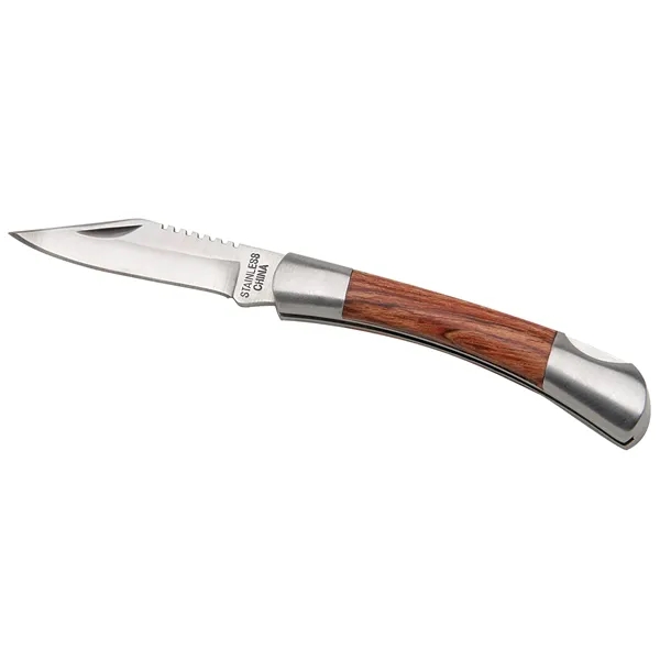 Small Rosewood Pocket Knife - Silver... from ASI 40480 Koozie Group / Norwood