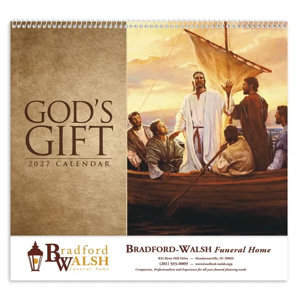 God's Gift w Funeral Pre-Planning Sheet - Spiral... from ASI 40480 Koozie Group / Norwood Triumph Calendar