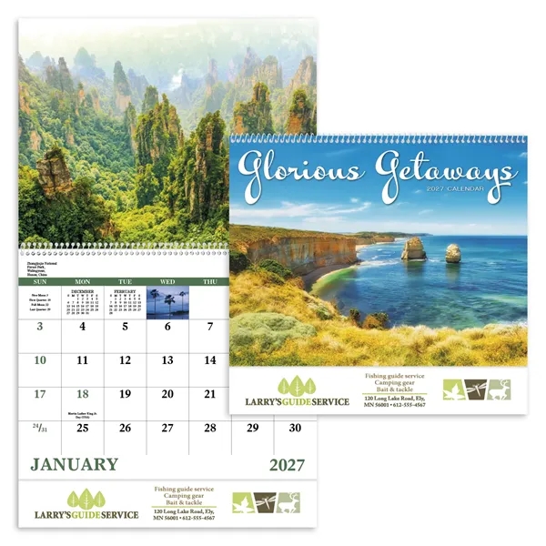 Glorious Getaways - Spiral... from ASI 40480 Koozie Group / Norwood Triumph Calendar