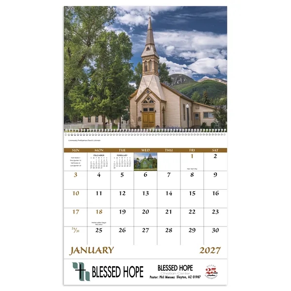 Scenic Churches - Spiral... from ASI 40480 Koozie Group / Norwood Triumph Calendar