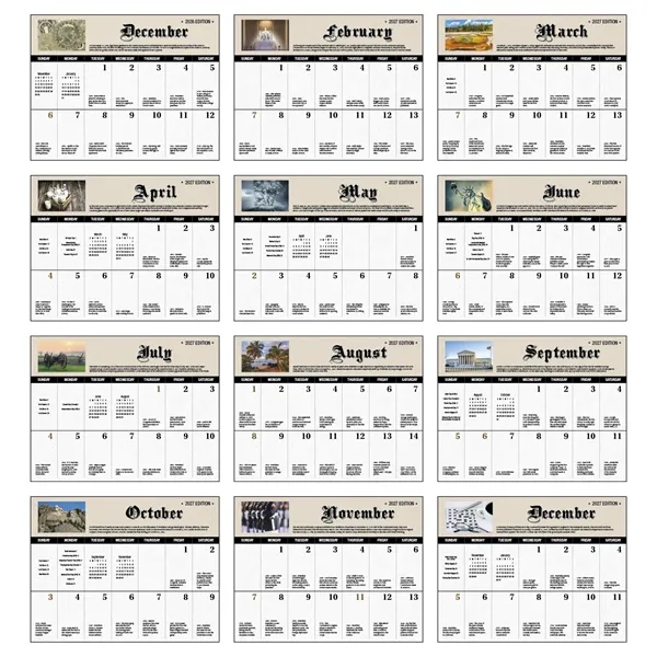 Daily History Spiral... from ASI 40480 Koozie Group / Norwood Triumph Calendar