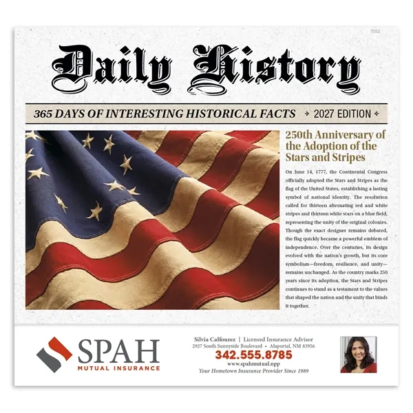 Daily History - Stapled... from ASI 40480 Koozie Group / Norwood Triumph Calendar