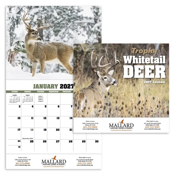 Trophy Whitetail Deer Appointment Calendar - Stapled... from ASI 40480 Koozie Group / HotLine®