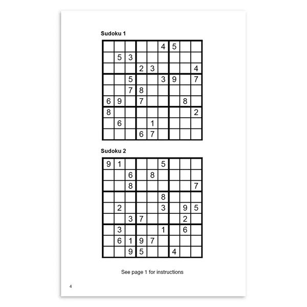 5 1/2" x 8 1/2" 64-page Puzzling! book on 50# offset... from ASI 40480 Koozie Group / Norwood Triumph Calendar