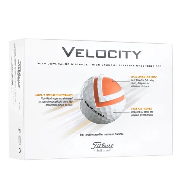 Titleist® Velocity Golf Ball Std Serv... from ASI 40480 Koozie Group / Norwood