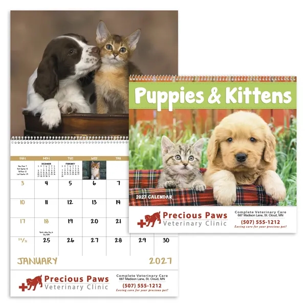 Puppies & Kittens - Spiral... from ASI 40480 Koozie Group / Norwood Triumph Calendar