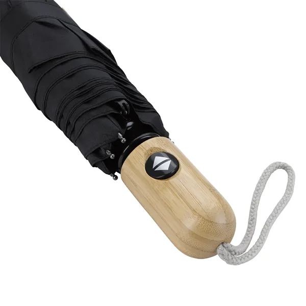 Shed Rain™ 42" RPET Bamboo-Handled Auto-Open/Close Compac...... from ASI 40480 Koozie Group