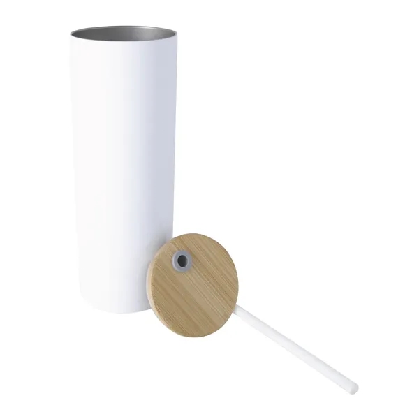 Double-Wall Stainless Steel Tumbler with Bamboo Lid and S...... from ASI 40480 Koozie Group