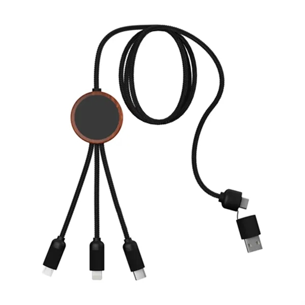 Bamboo 5-in-1 Charging Cable with Light-Up Logo... from ASI 40480 Koozie Group