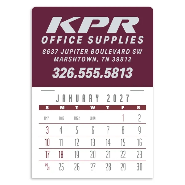 Press-N-Stick Contemporary Calendar... from ASI 40480 Koozie Group