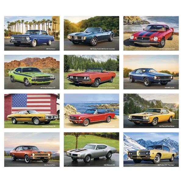 4C Press-N-Stick Header Cruisin' Cars Calendar (13-Month)... from ASI 40480 Koozie Group