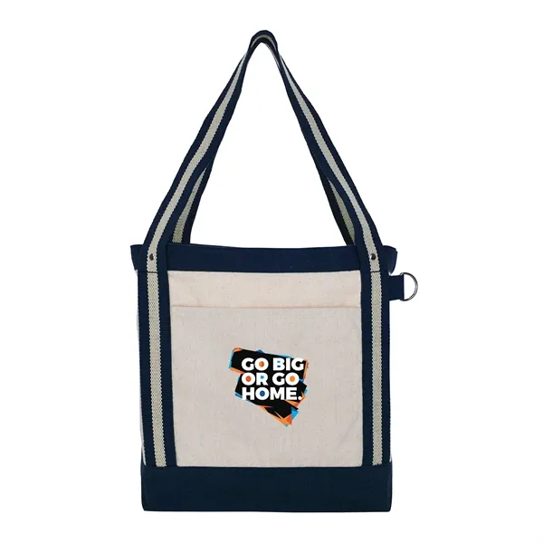 V Natural Striped Recycled Cotton Boat Tote... from ASI 40480 Koozie Group