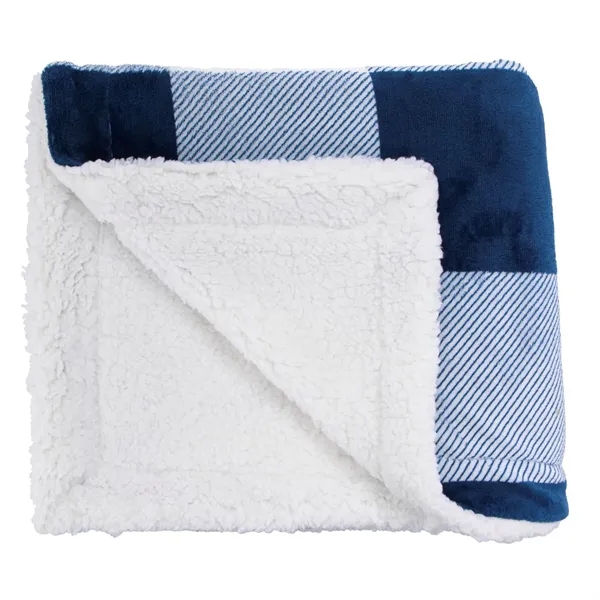 Microfiber Plaid Sherpa Blanket... from ASI 40480 Koozie Group