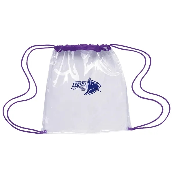Clear Game Drawstring Backpack... from ASI 40480 Koozie Group / Norwood