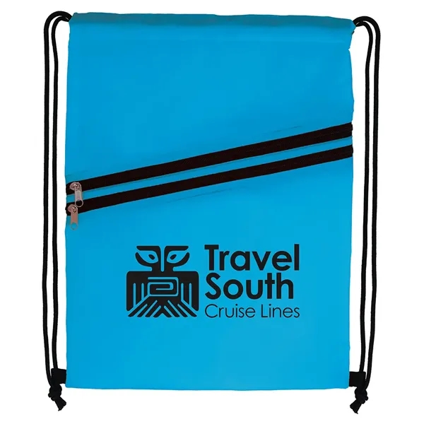 Neon Multi-Zippered Drawstring Backpack... from ASI 40480 Koozie Group