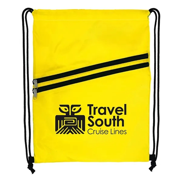 Neon Multi-Zippered Drawstring Backpack... from ASI 40480 Koozie Group