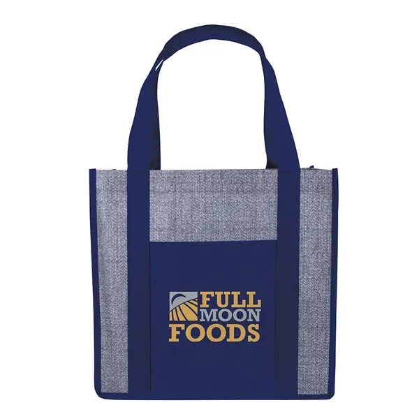 Laminated Heathered Non-Woven Grocery Tote... from ASI 40480 Koozie Group